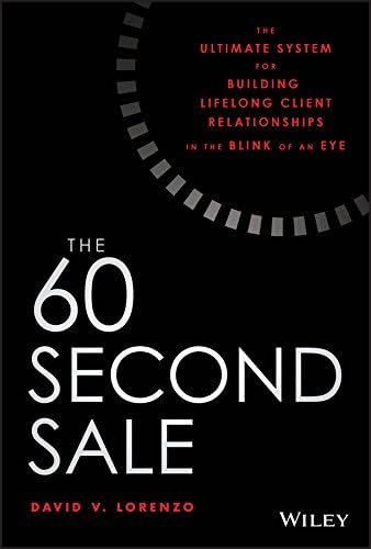 The 60 Second Sale book cover by David V. Lorenzo
